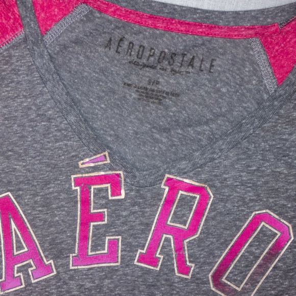 Aeropostale Grey & Pink T-shirt - Picture 5 of 5