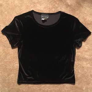 Vintage black velvet short sleeved top 🔮 Vintage black velvet short sleeved top 🔮