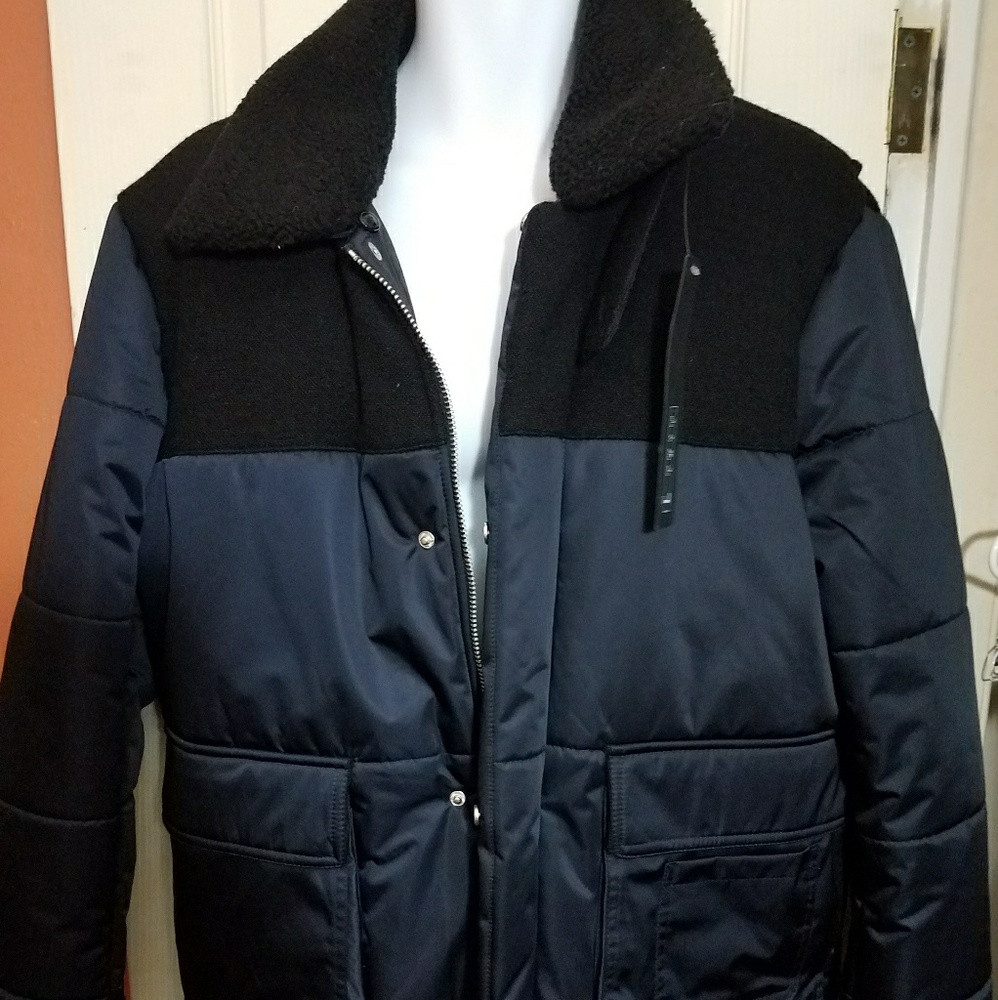 Members Only Blue and black winter coat