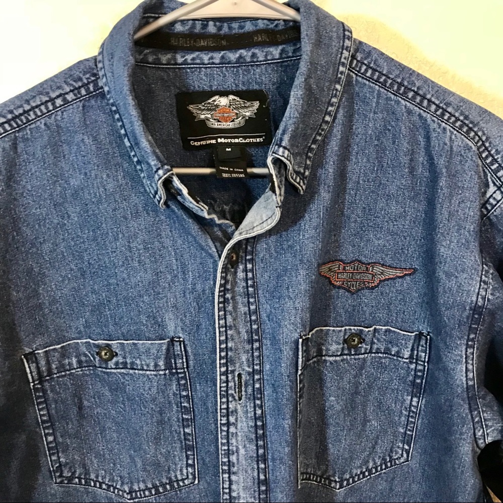 Harley-Davidson Denim L/S Shirt Size Medium