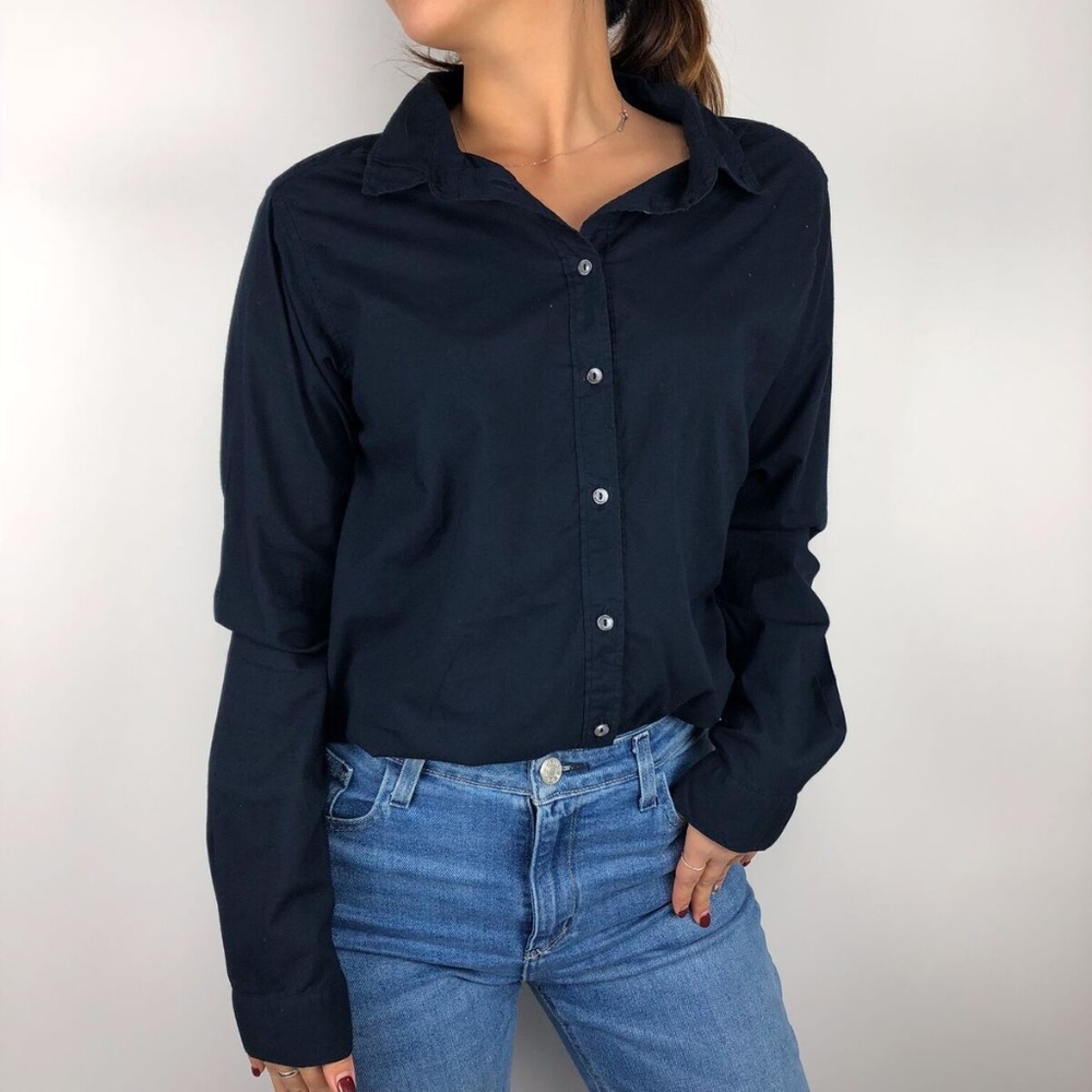 Velvet Women's Navy Button Down Shirt - Picture 2 of 5