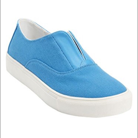 New Ladies Faux Leather Trim Slip-on Sneakers - Picture 5 of 5