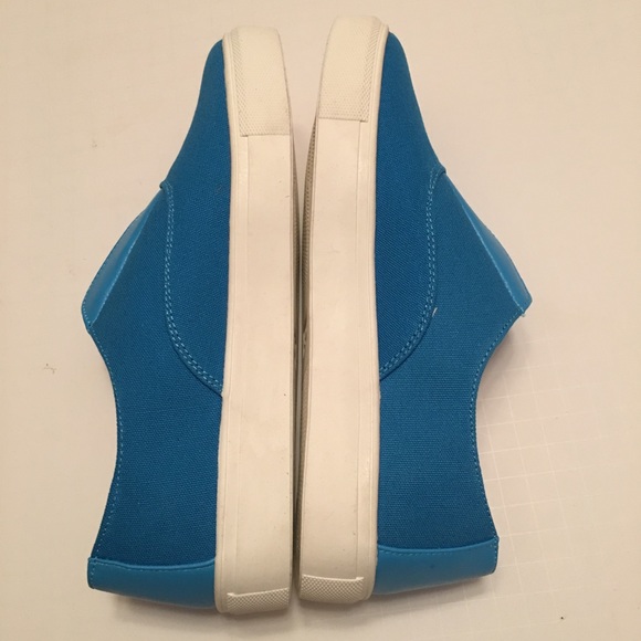 New Ladies Faux Leather Trim Slip-on Sneakers - Picture 4 of 5