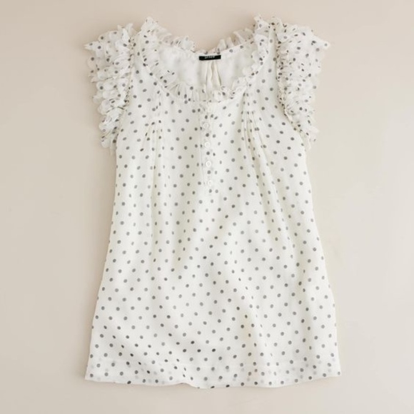 J CREW DOTSALOTA CHIFFON CAMI TANK SZ 8 NWOT - Picture 2 of 2