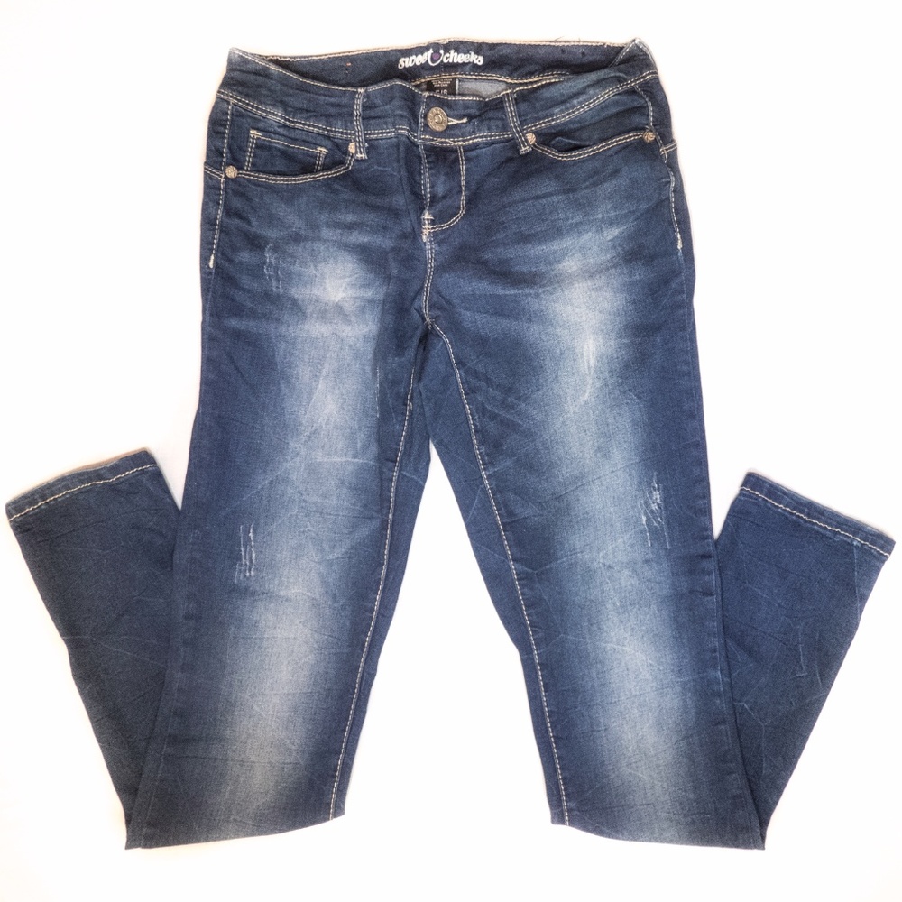 Sweet Cheeks Faded Skinny Jeans