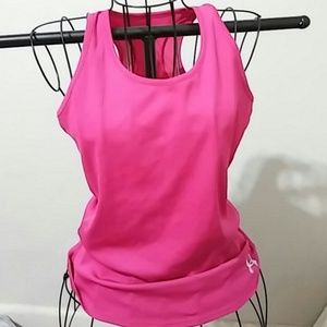 UnderArmor hot pink heat gear yxl