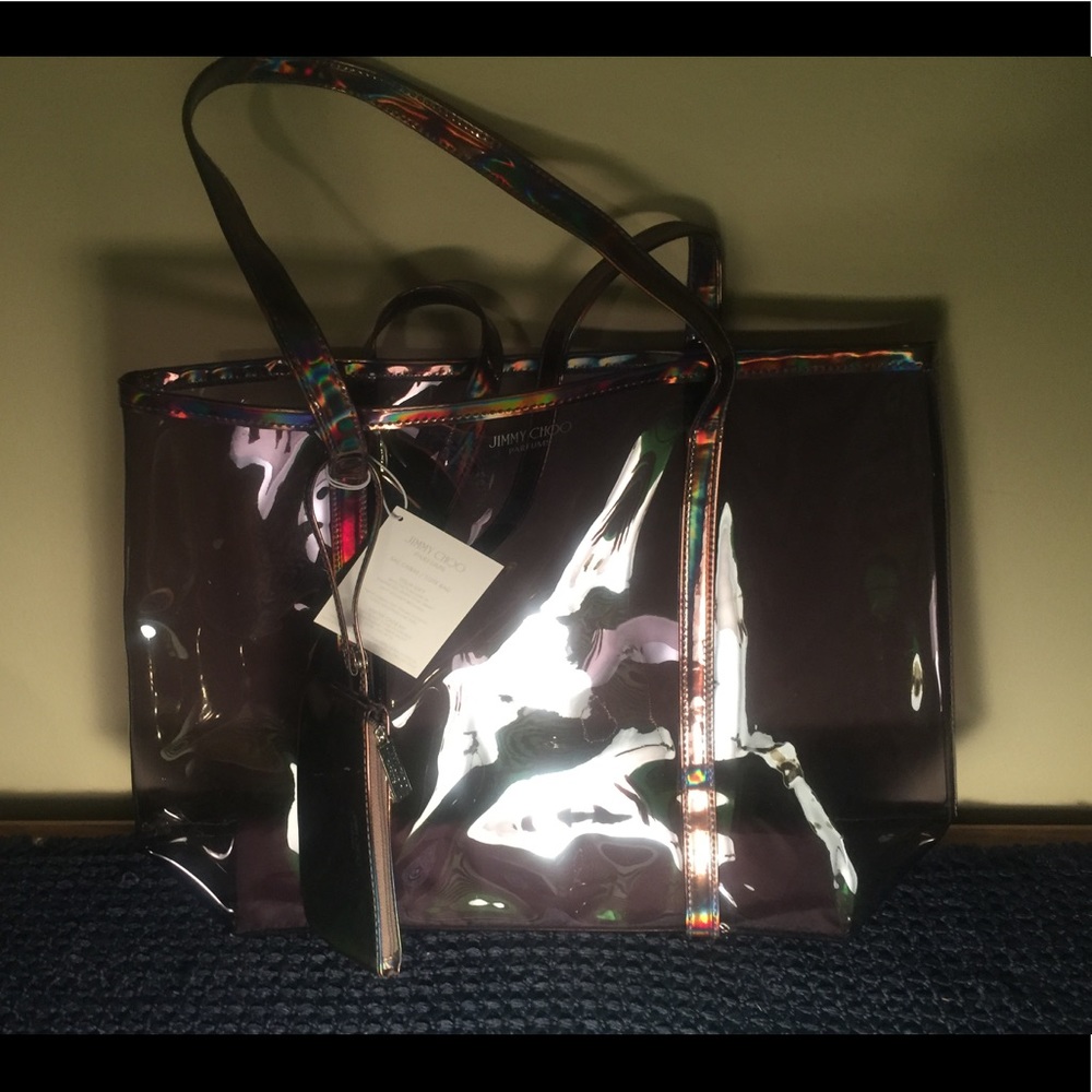 Clear jimmy choo tote bag!