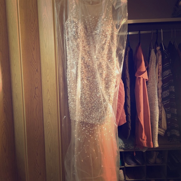 A prom dress that has been worn once