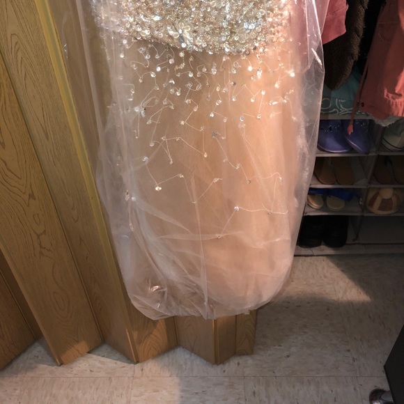 A prom dress that has been worn once