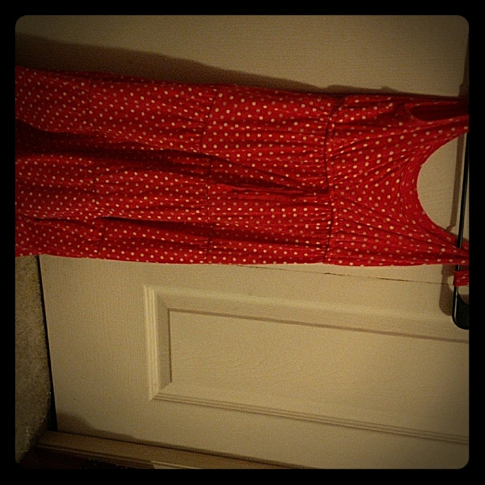 Polka dot red dress