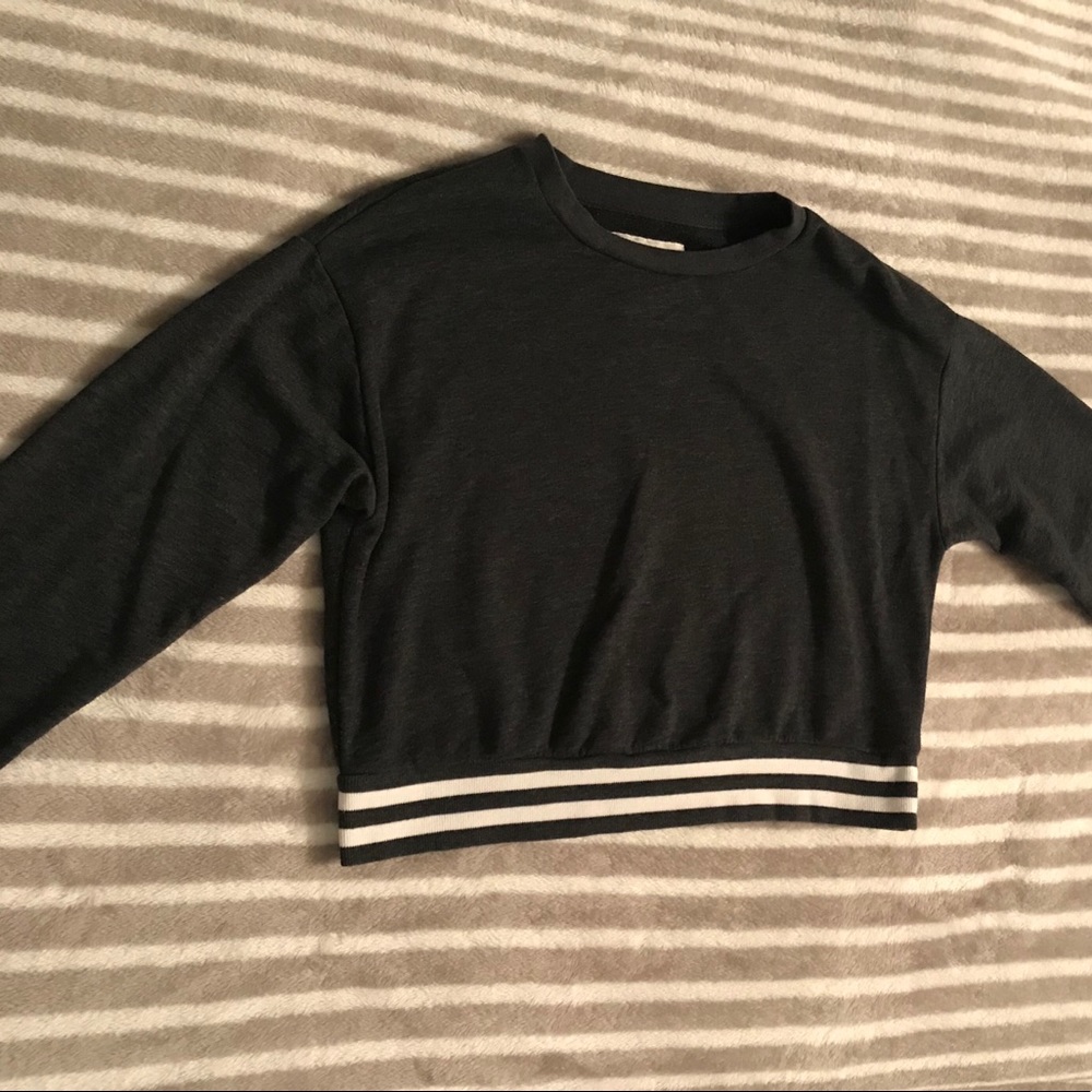 Cropped gray sweatshirt