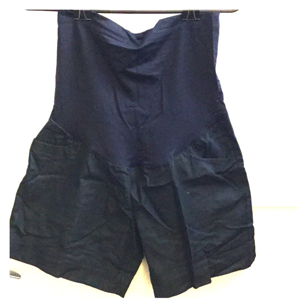 Maternity denim trouser shorts