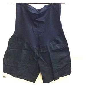 Maternity denim trouser shorts