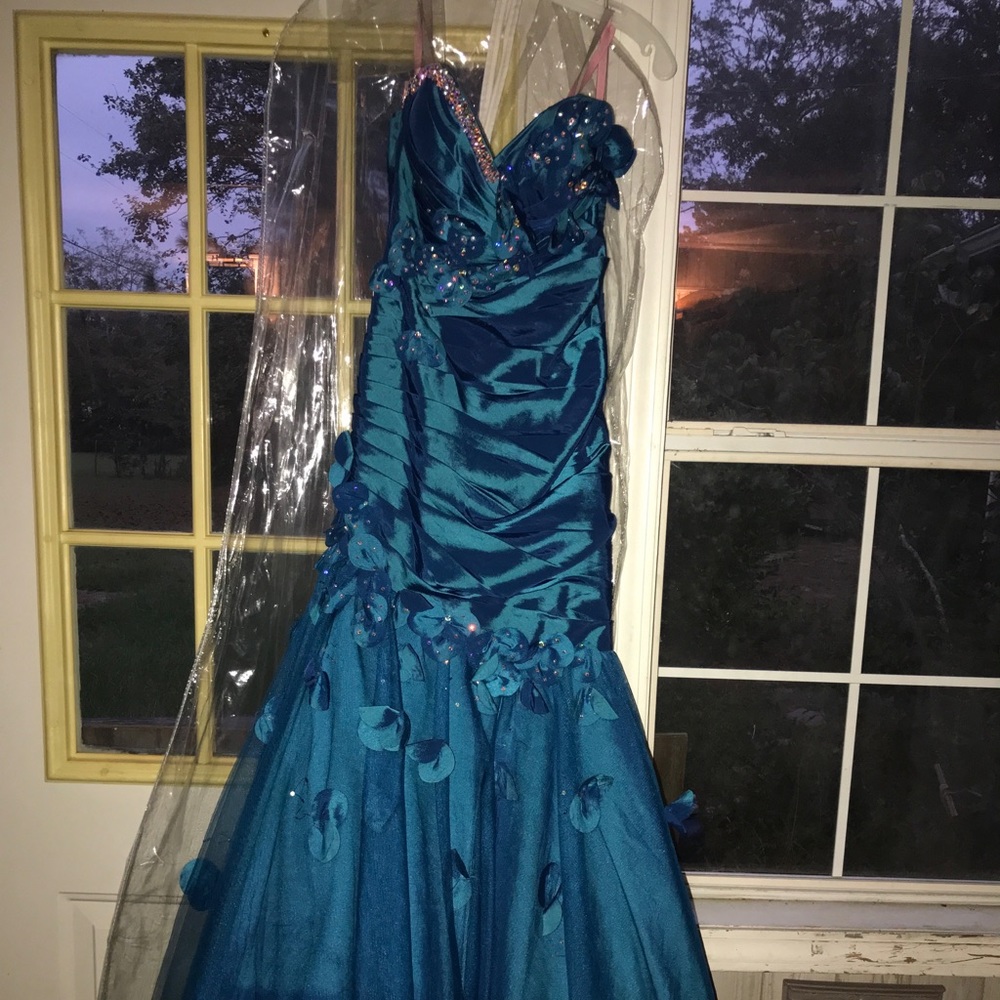 Sapphire blue mermaid dress