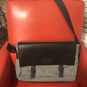 Calvin Klein Leather Messenger Bag