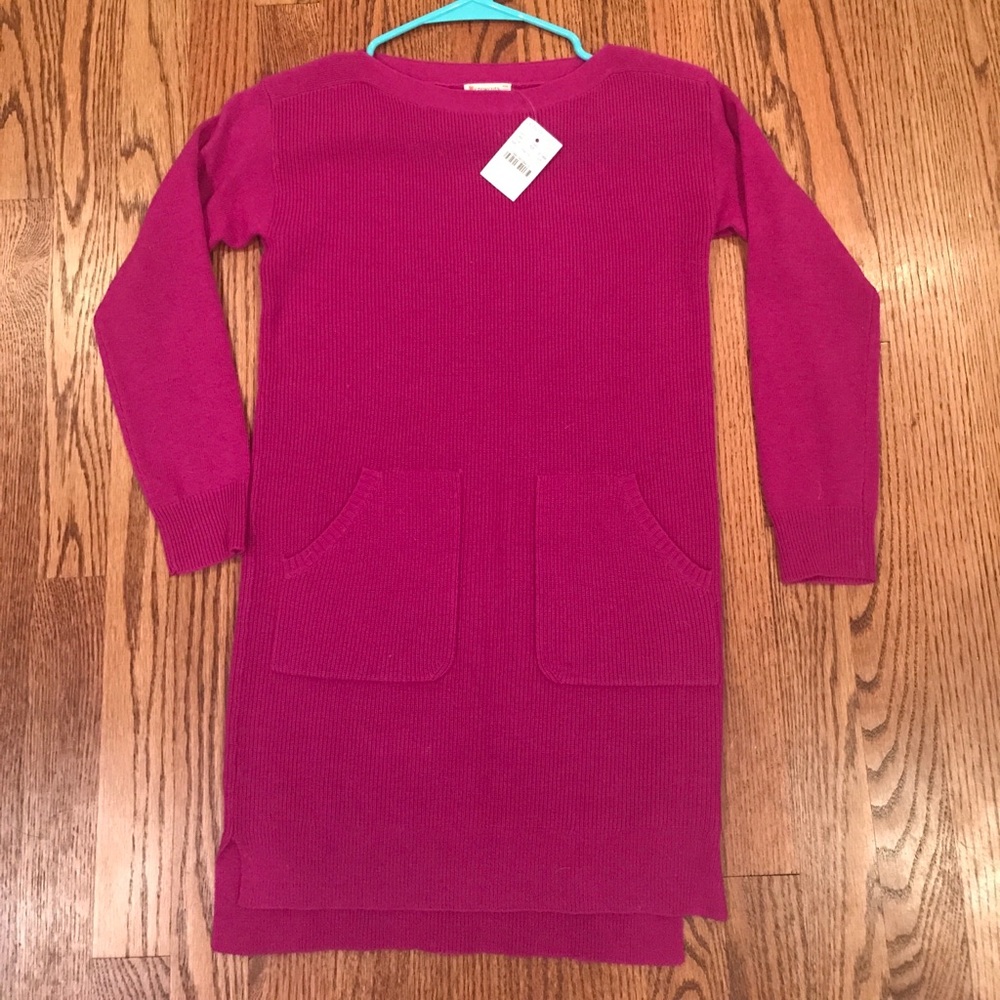 Pink J Crew Crew Cuts sweater dress