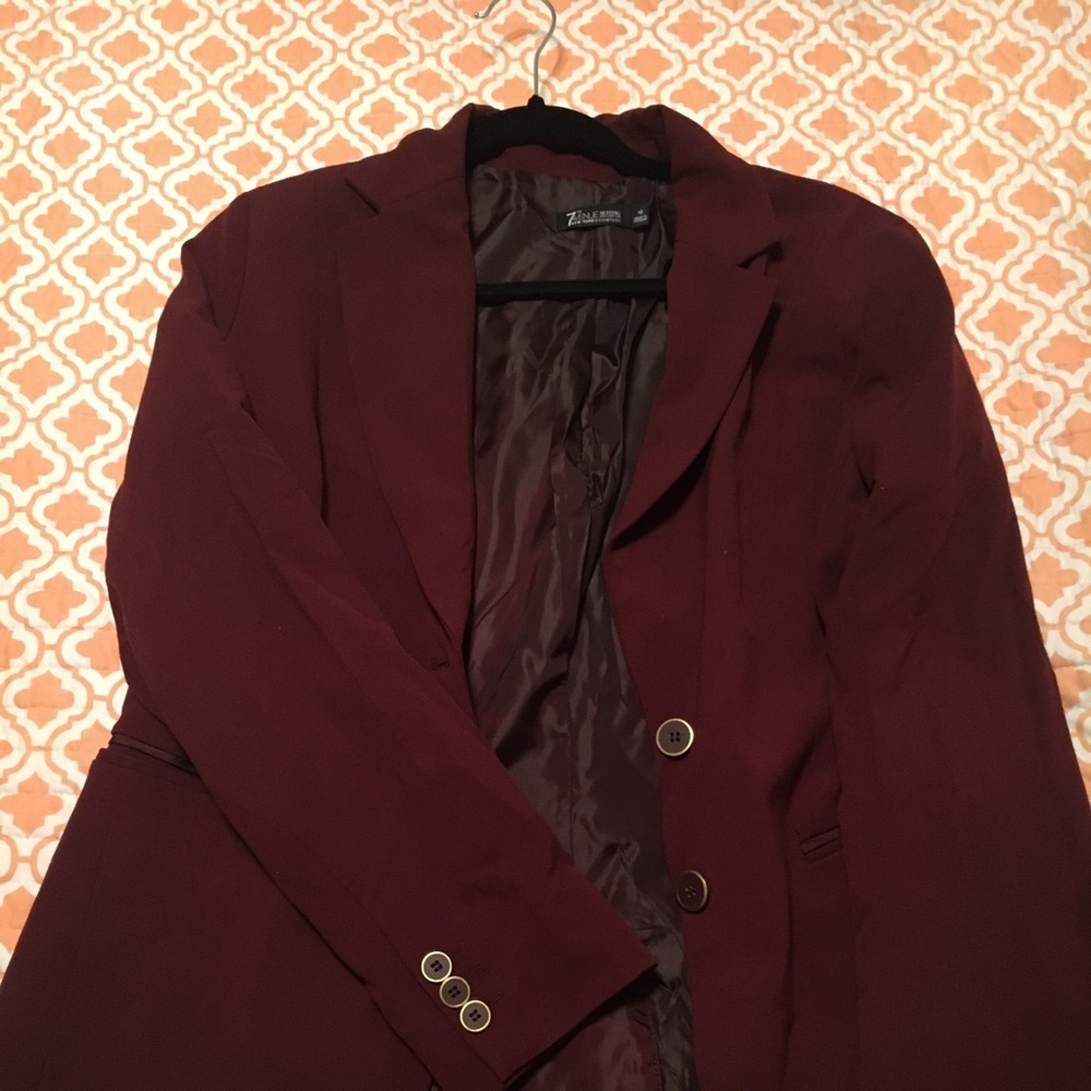 Burgundy New York & company blazer