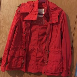 Adorable red/orange windbreaker jacket Adorable red/orange windbreaker jacket