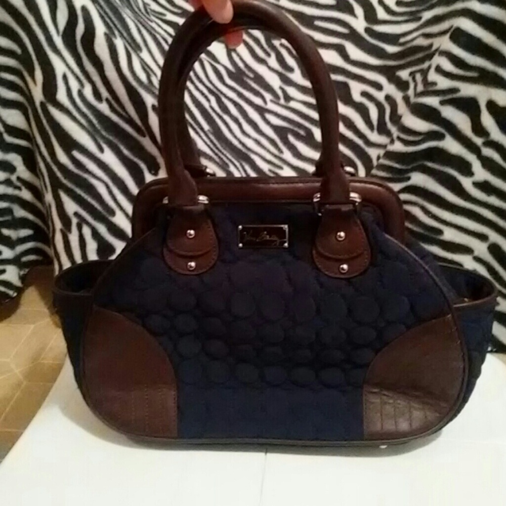 Vera bradley blye and brown purse