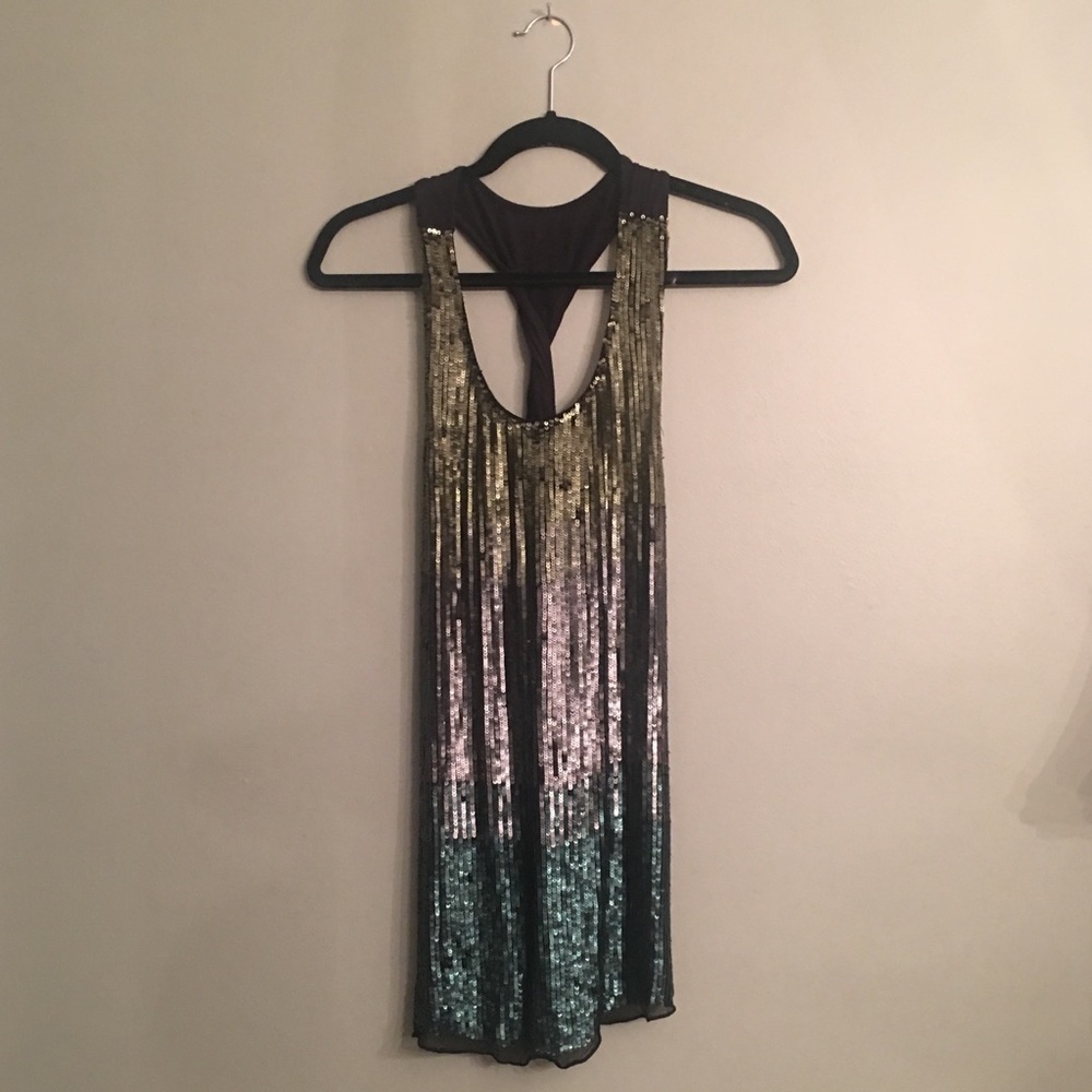 Multi Color Sequin Tunic Dress - image 1