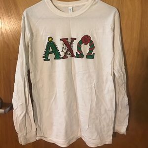 Alpha Chi Omega Long Sleeve Christmas Shirt