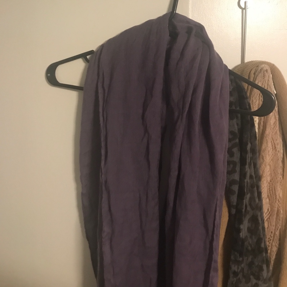 Purple infinity scarf