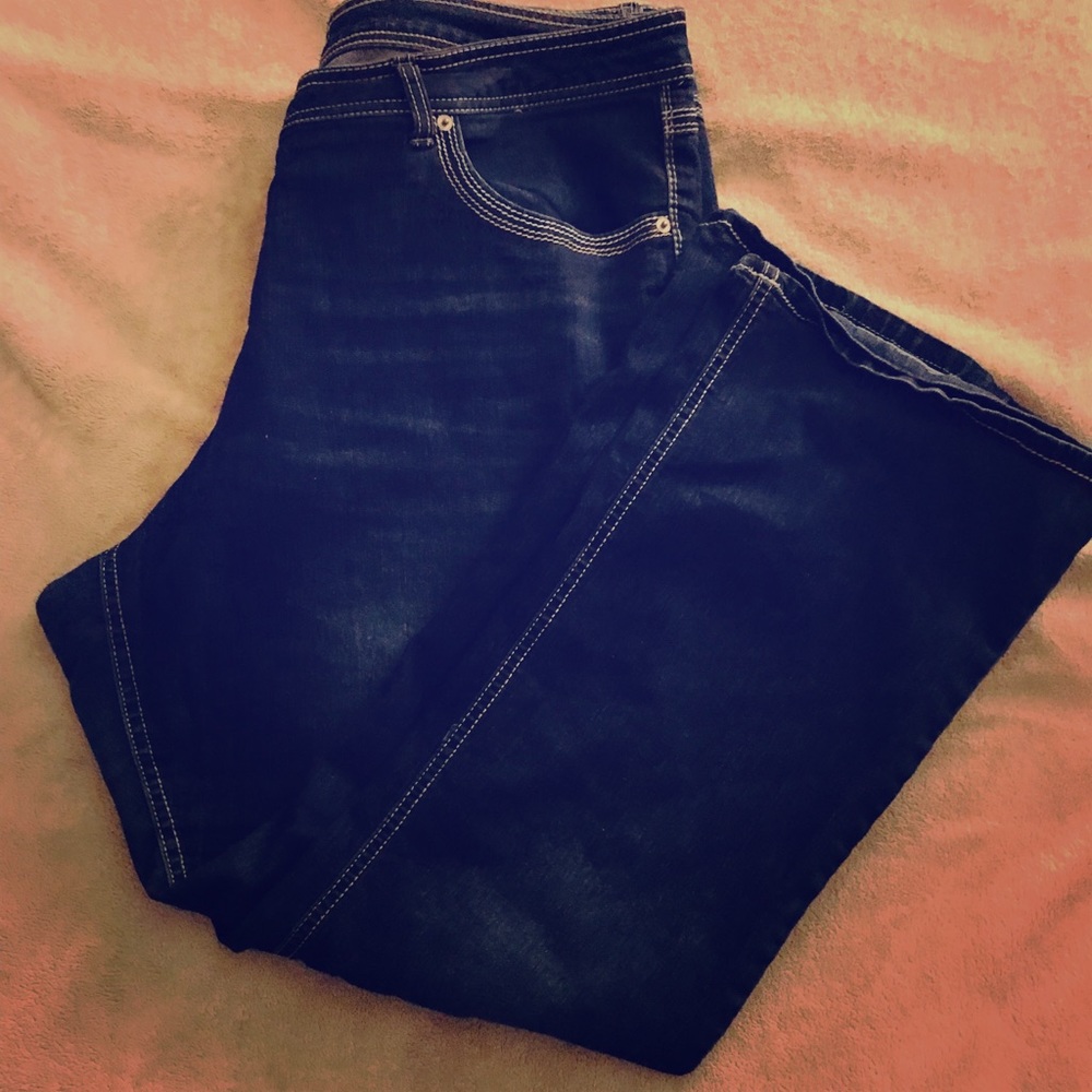 Dark Wash Bootleg Jean's - Faded Glory