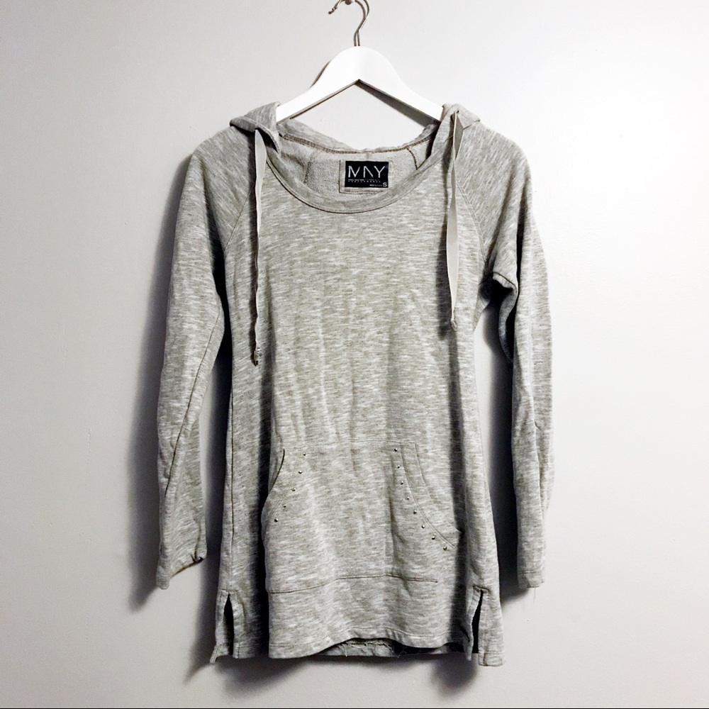 Andrew Marc New York gray pullover hoodie small