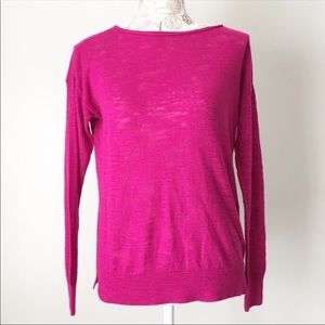 Pink Ann Taylor Loft Basic Tee Pink Ann Taylor Loft Basic Tee