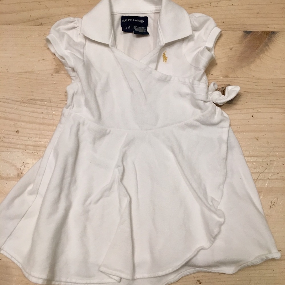 Ralph Lauren white wrap dress 12mo