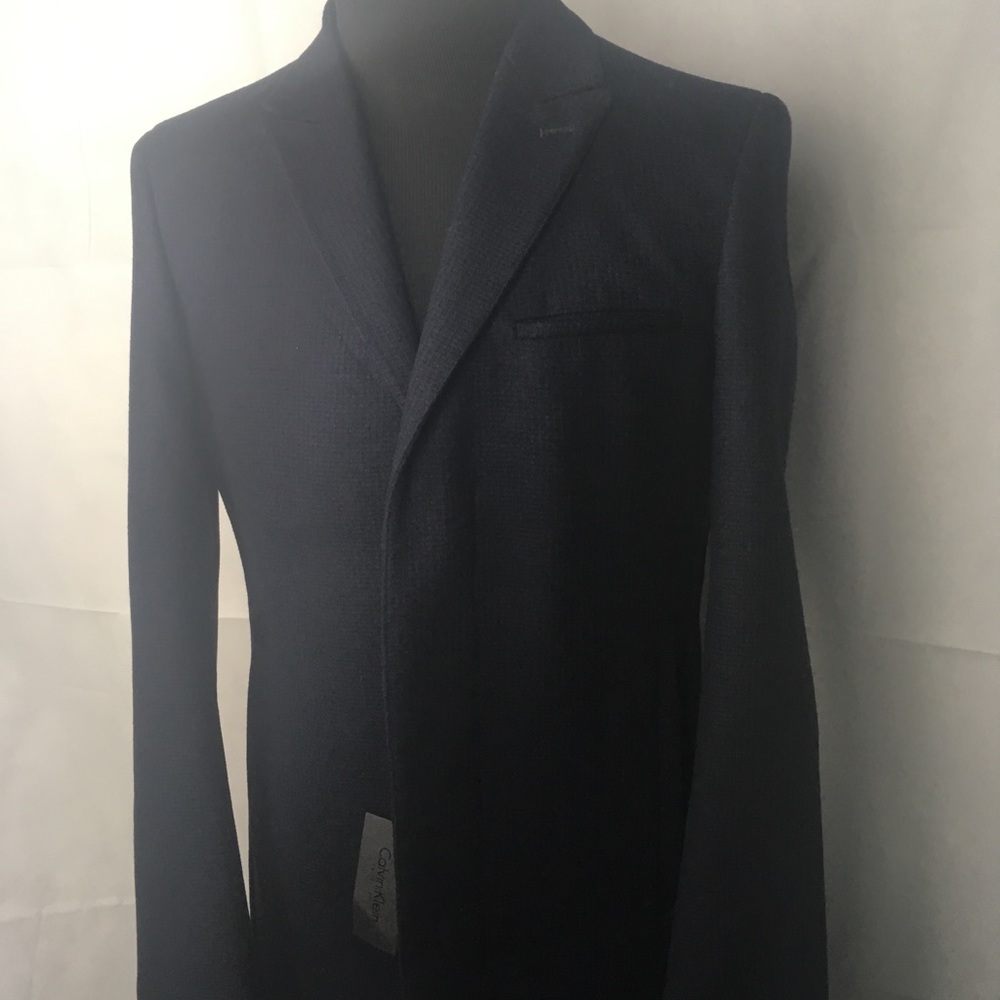Calvin Klein Collection wool overcoat BNWT navy