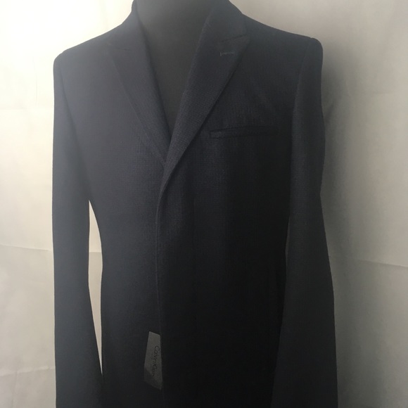 Calvin Klein Collection wool overcoat BNWT navy - Picture 1 of 8