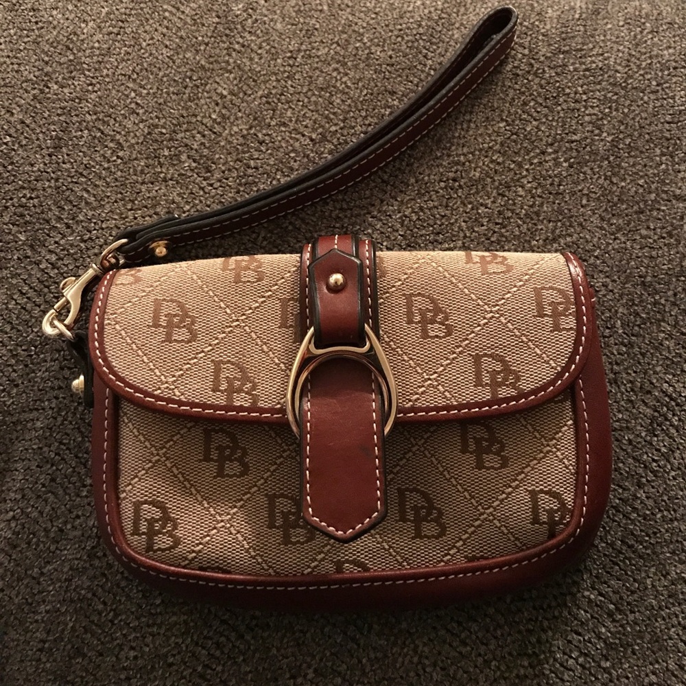 Dooney & Bourke Brown buckle wristlet