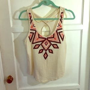 Urban Outfitters • Sequin & Embroidered Tank Top