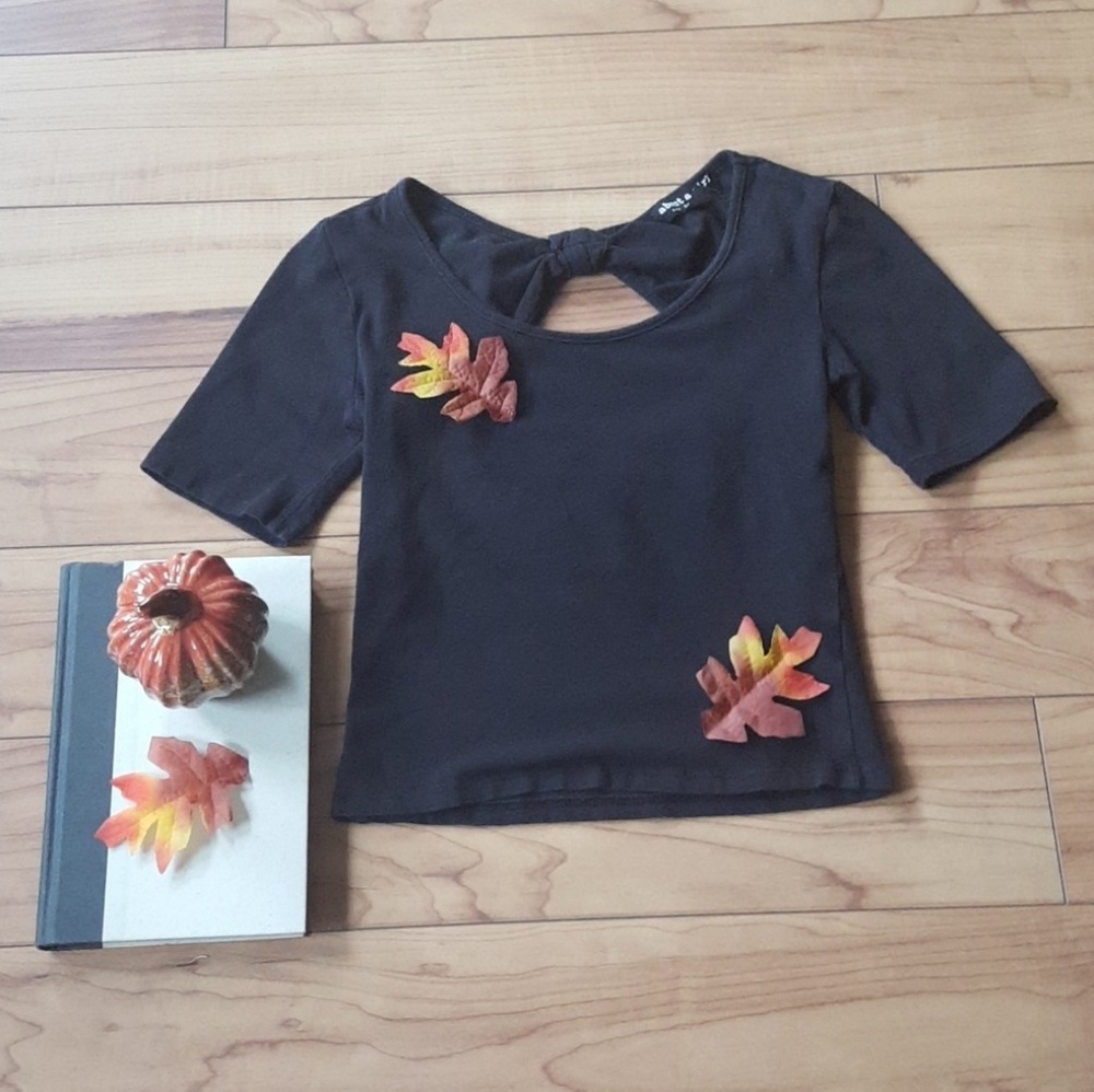 Adorable Crop Top With A Bow Back