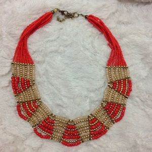 Zara Orange Statement Necklace
