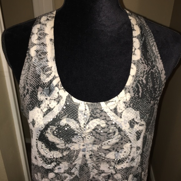 ✅Calvin Klein Gray Tank w/White & Silver Accent - Picture 2 of 7