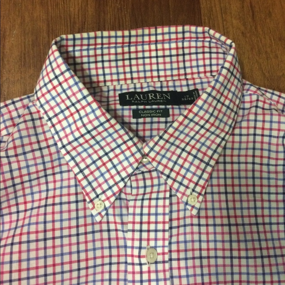 Ralph Lauren Men's Dress Shirt Plaid 17