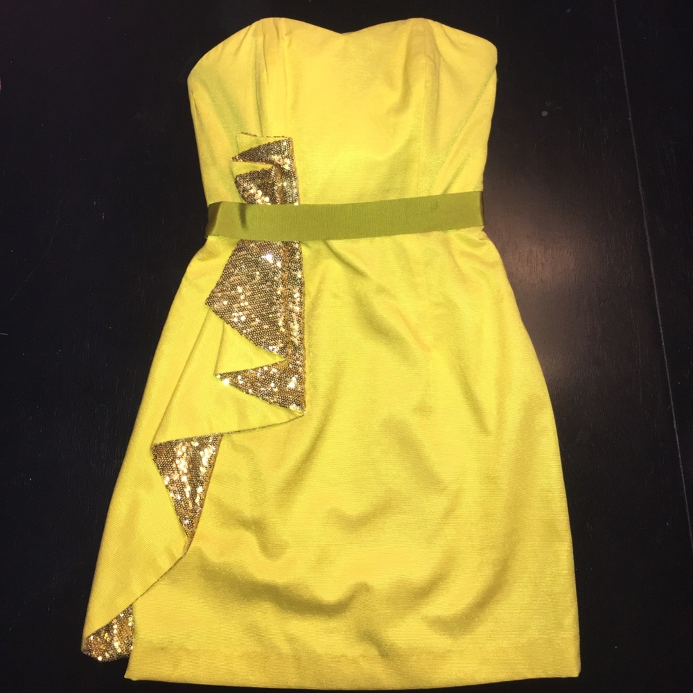 Mark + James Badgley Mischka Strapless Dress