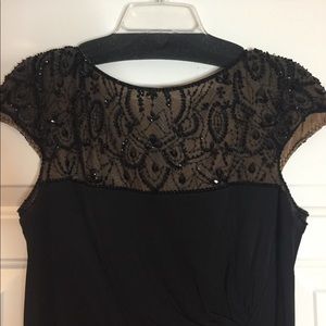 Tadashi black beaded dress