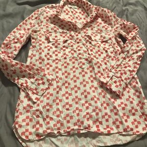 Madewell quarter button tunic top shirt