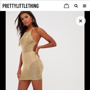 Gold Sheer mini dress