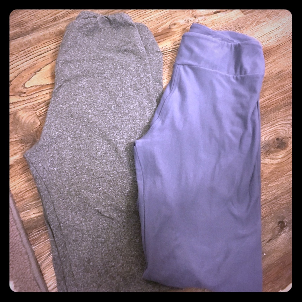 LulaRoe Gray OS Leggings (Free 2nd Pair)