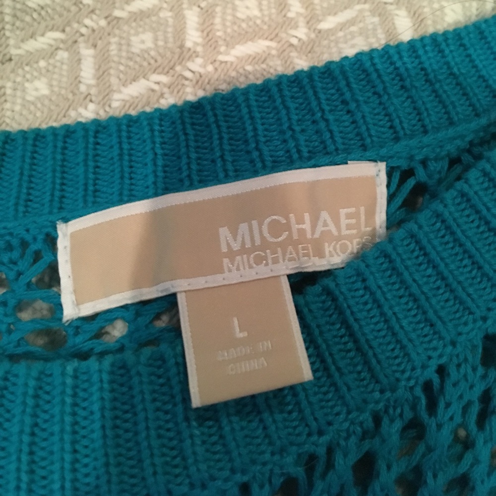 Blue knit sweater by Micheal Kors! Worn once! - Picture 2 of 4