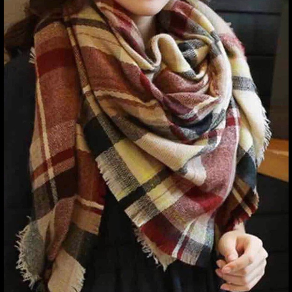 New Tartan Plaid Oversized Blanket Scarf