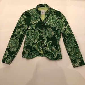 Moschino Cheap and Chic Green Paisley Jacket