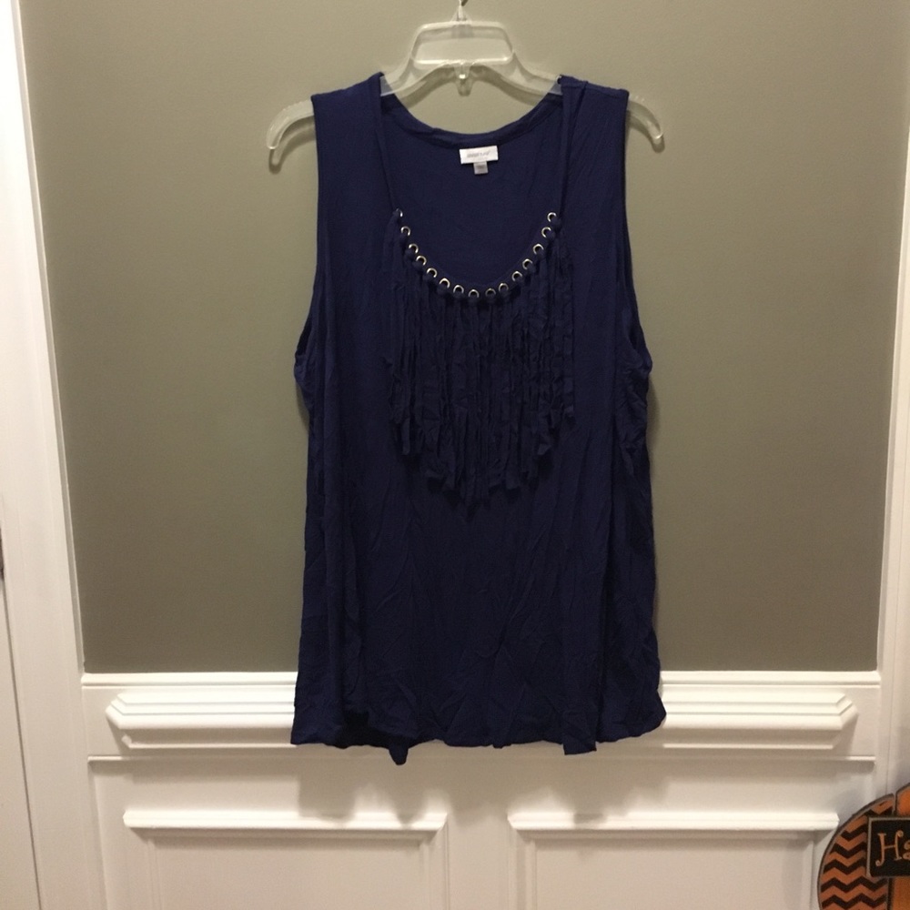 Plus Size Navy Tank Top