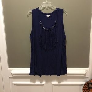 Plus Size Navy Tank Top