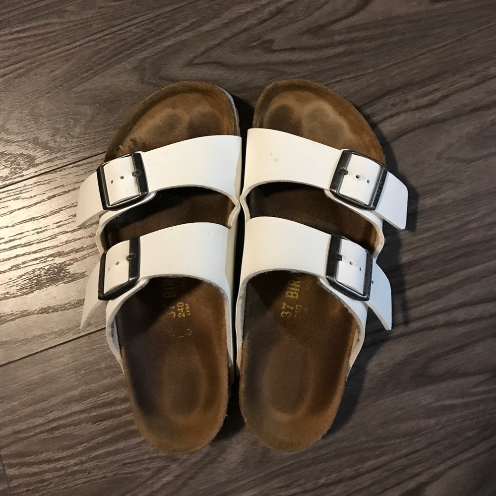 White Arizona Birkenstocks