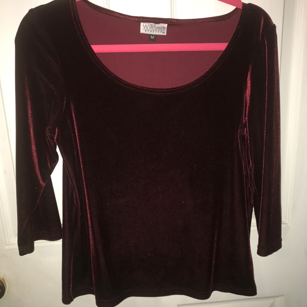 Velvet burgundy shirt